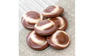 Bouton VINTAGE BRUN / par 6 / 31MM