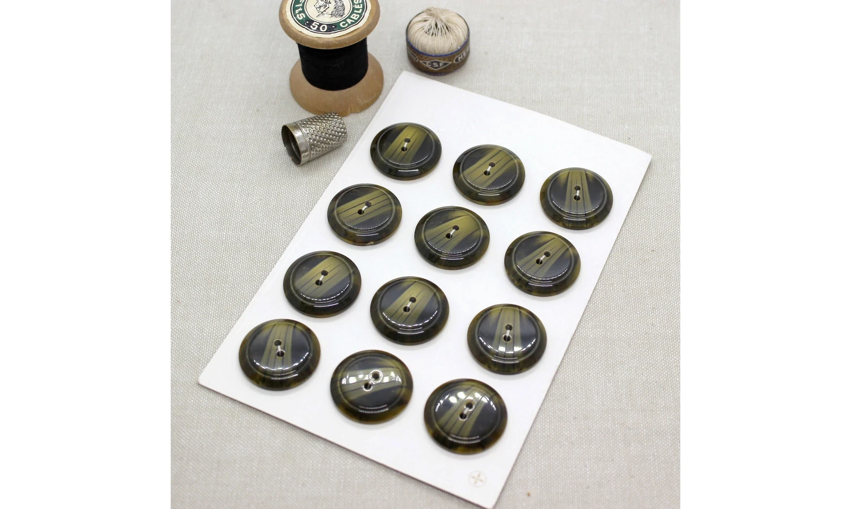 Carte à boutons - Boutons verts