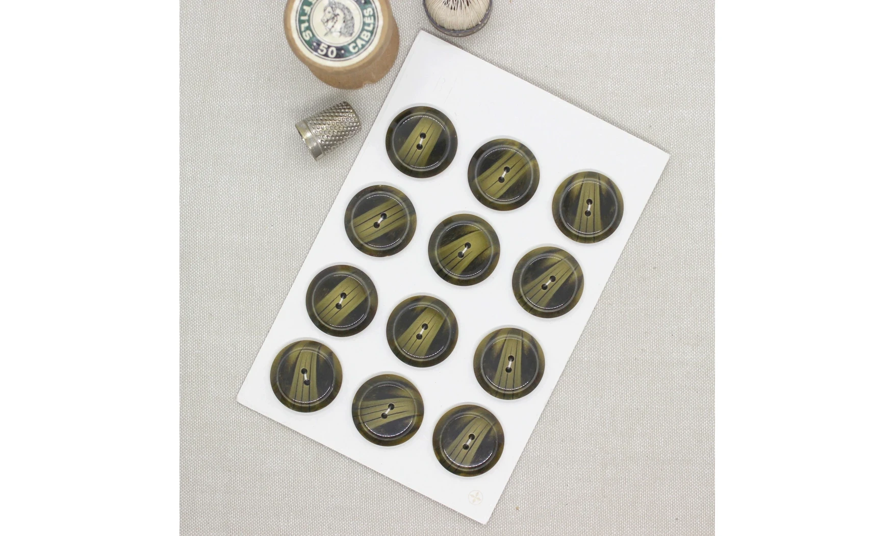 Carte à boutons - Boutons verts