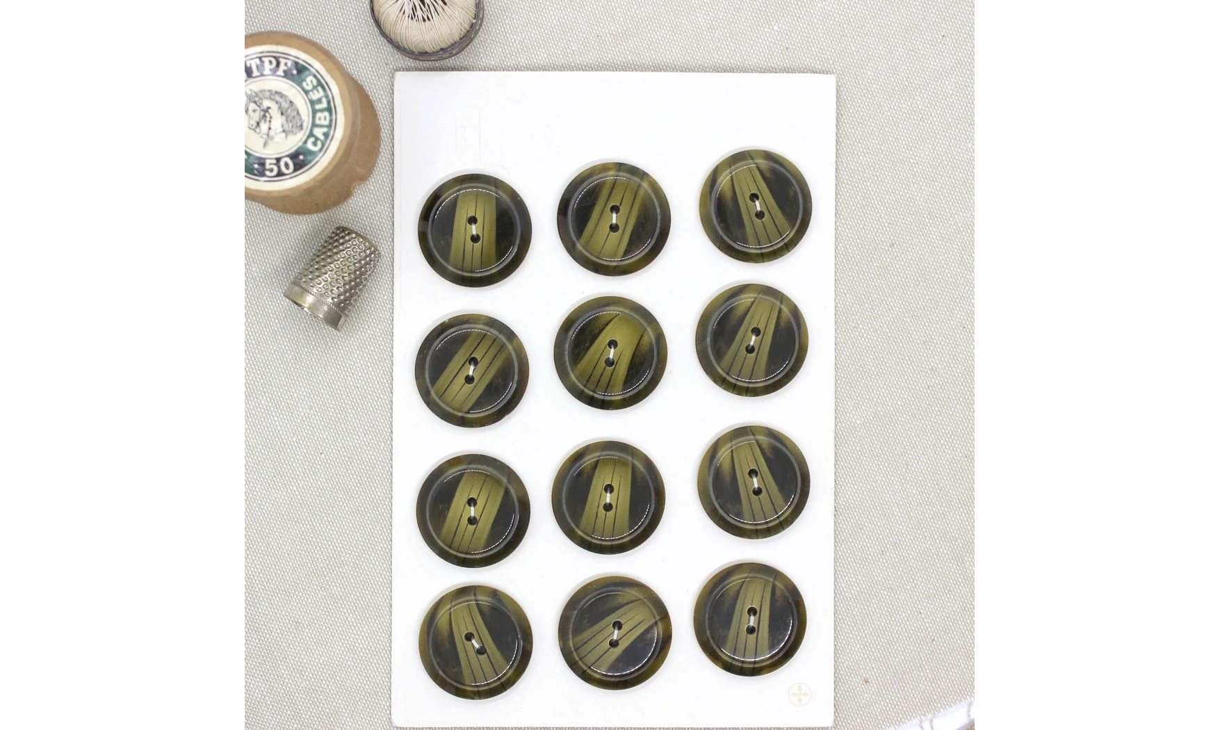 Carte à boutons - Boutons verts