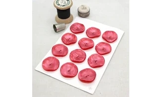 Carte à boutons - Coqueliquots rouges