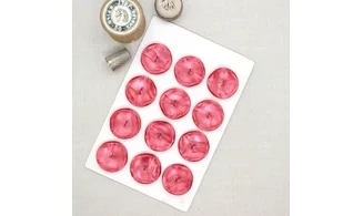 Carte à boutons - Coqueliquots rouges