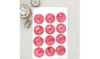 Carte à boutons - Coqueliquots rouges