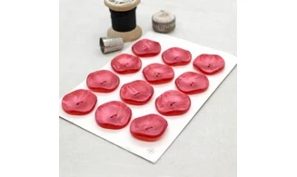 Carte à boutons - Coqueliquots rouges