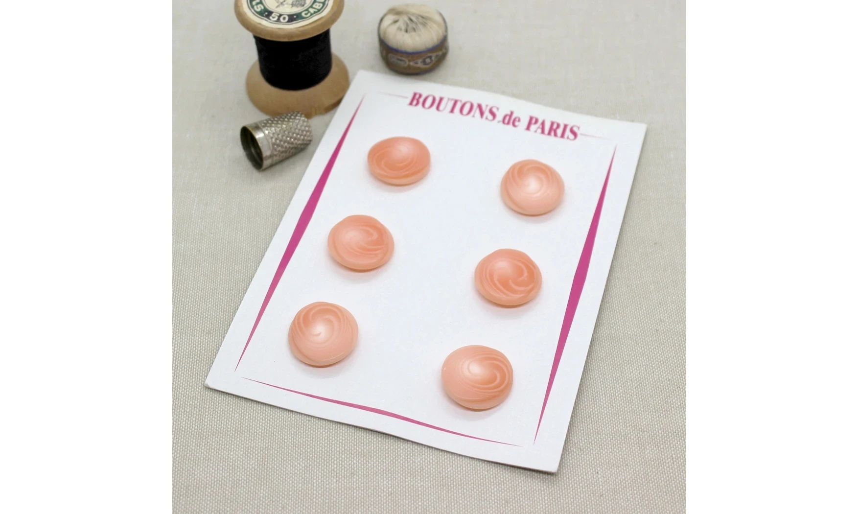 Carte à boutons - Boutons rose