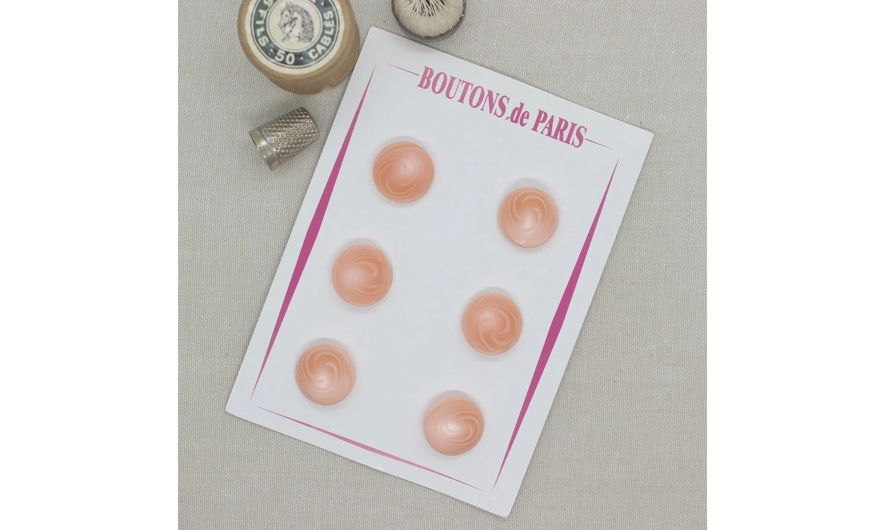 Carte à boutons - Boutons rose