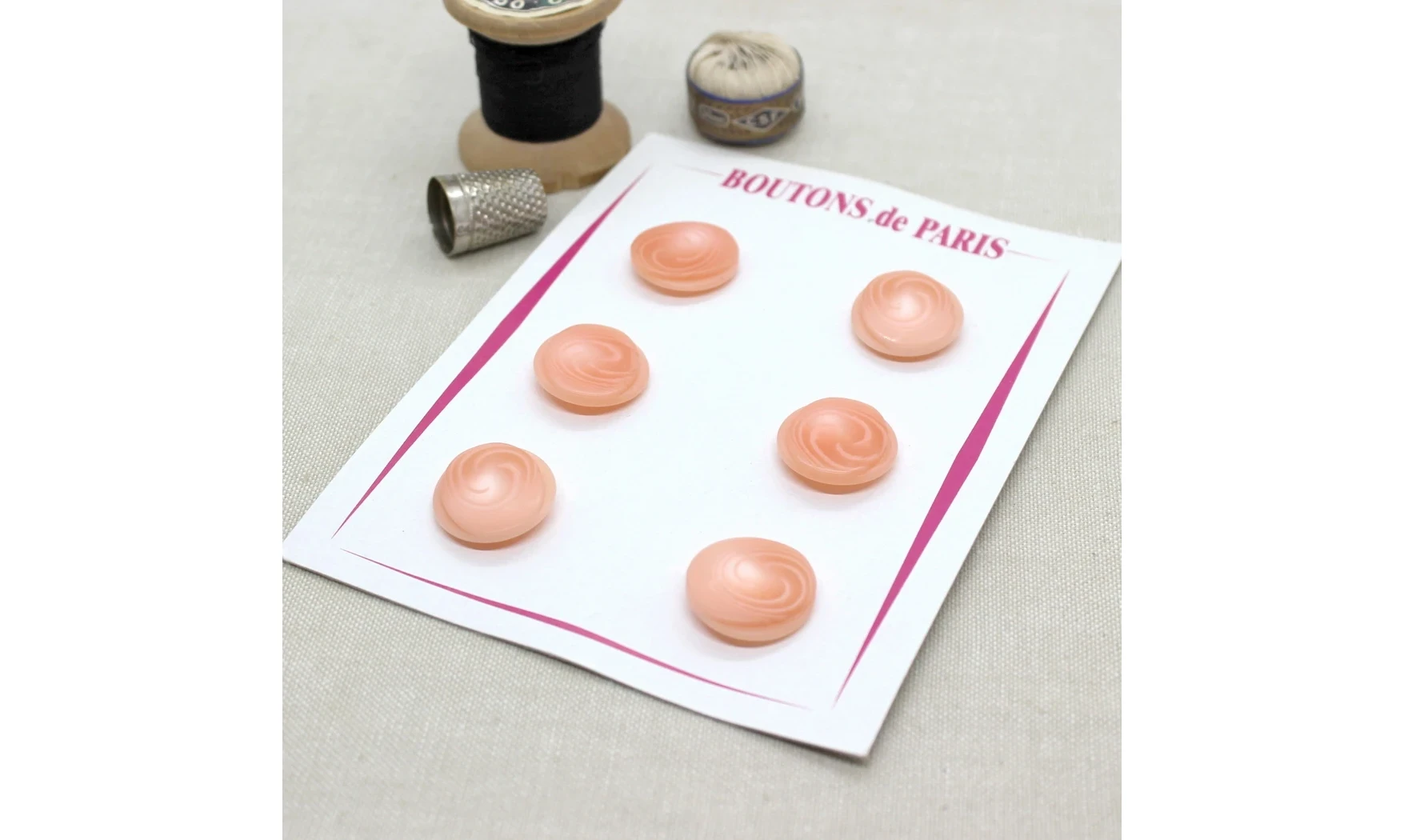 Carte à boutons - Boutons rose