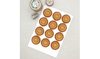 Carte à boutons - Boutons Brun orangé