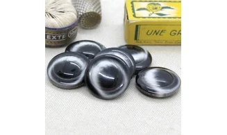 Bouton VINTAGE GRIS / par 6 / 22MM