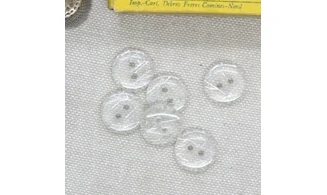 6 Boutons / 13MM / Transparent