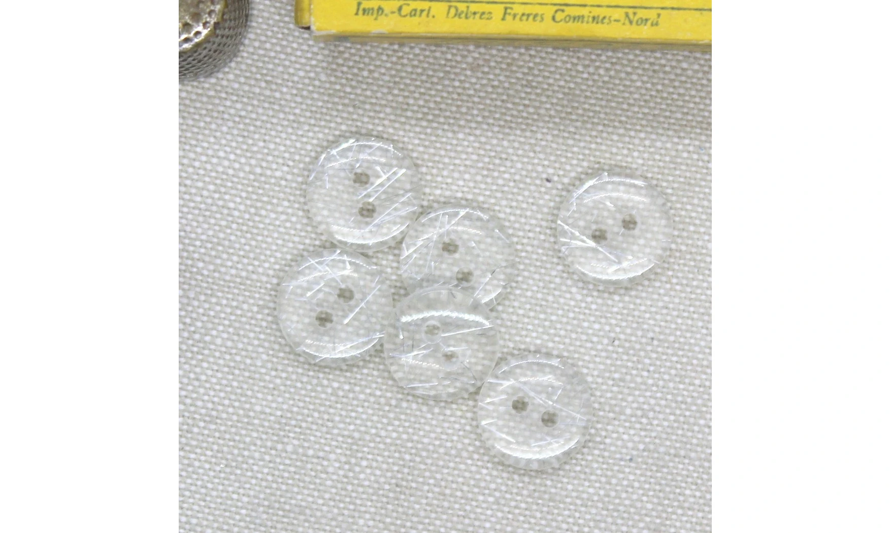 6 Boutons / 13MM / Transparent