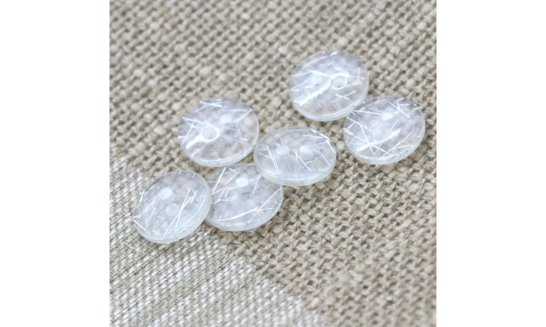 6 Boutons / 13MM / Transparent