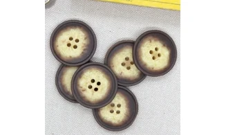 6 boutons / 28MM / Brun "Magma"