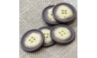 6 boutons / 28MM / Brun "Magma"