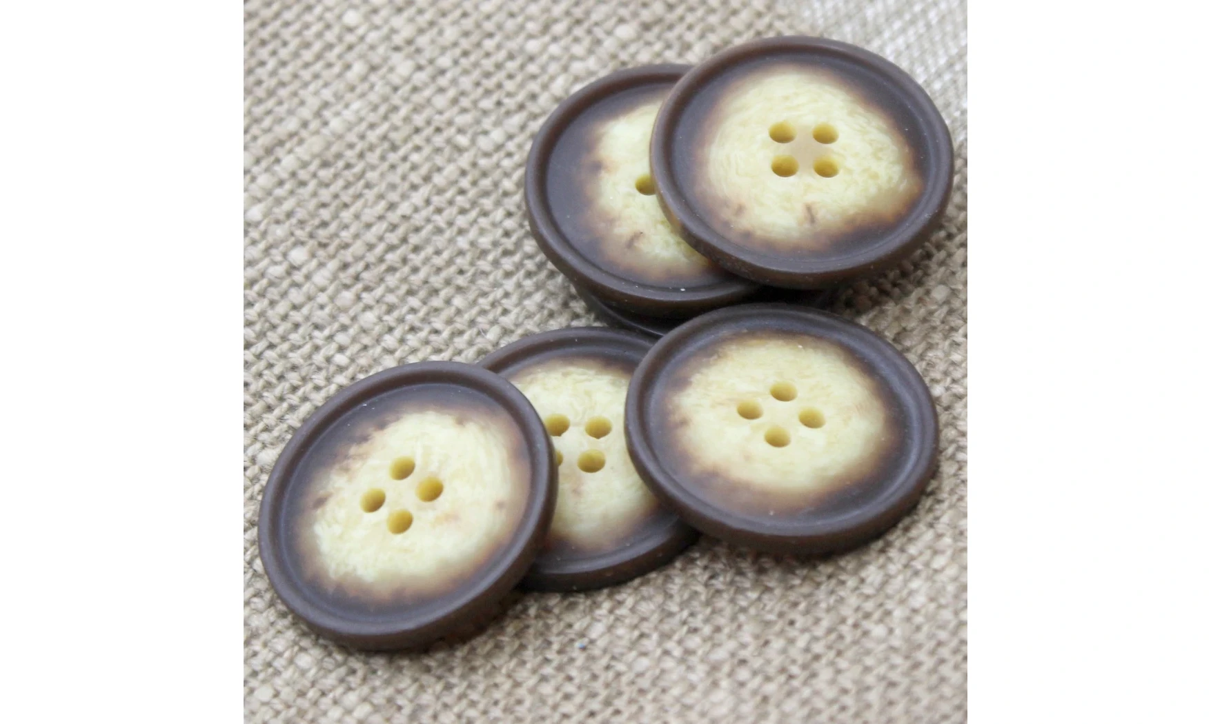 6 boutons / 28MM / Brun "Magma"