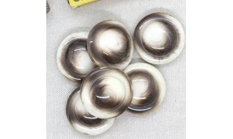 Bouton VINTAGE BRUN / par 6 / 31MM