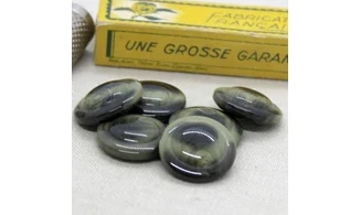 Bouton VINTAGE VERT / par 6 / 22MM