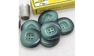 Bouton VINTAGE VERT / par 6 / 30MM