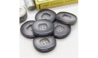 Bouton VINTAGE GRIS / par 6 / 32MM
