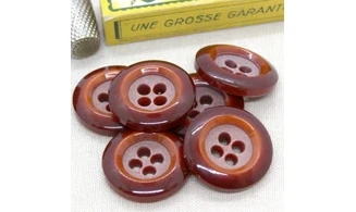 Bouton VINTAGE ROUGE / par 6 / 30MM
