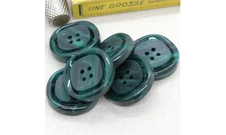 Bouton VINTAGE VERT / par 6 / 30MM