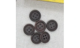 6 boutons / 14MM / Brun