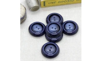 Bouton VINTAGE BLEU / par 6 / 22MM