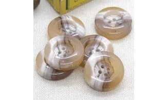 Bouton VINTAGE BRUN / par 6 / 22MM