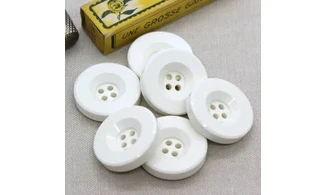 Bouton VINTAGE BLANC / par 6 / 31MM