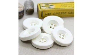Bouton VINTAGE BLANC / par 6 / 31MM