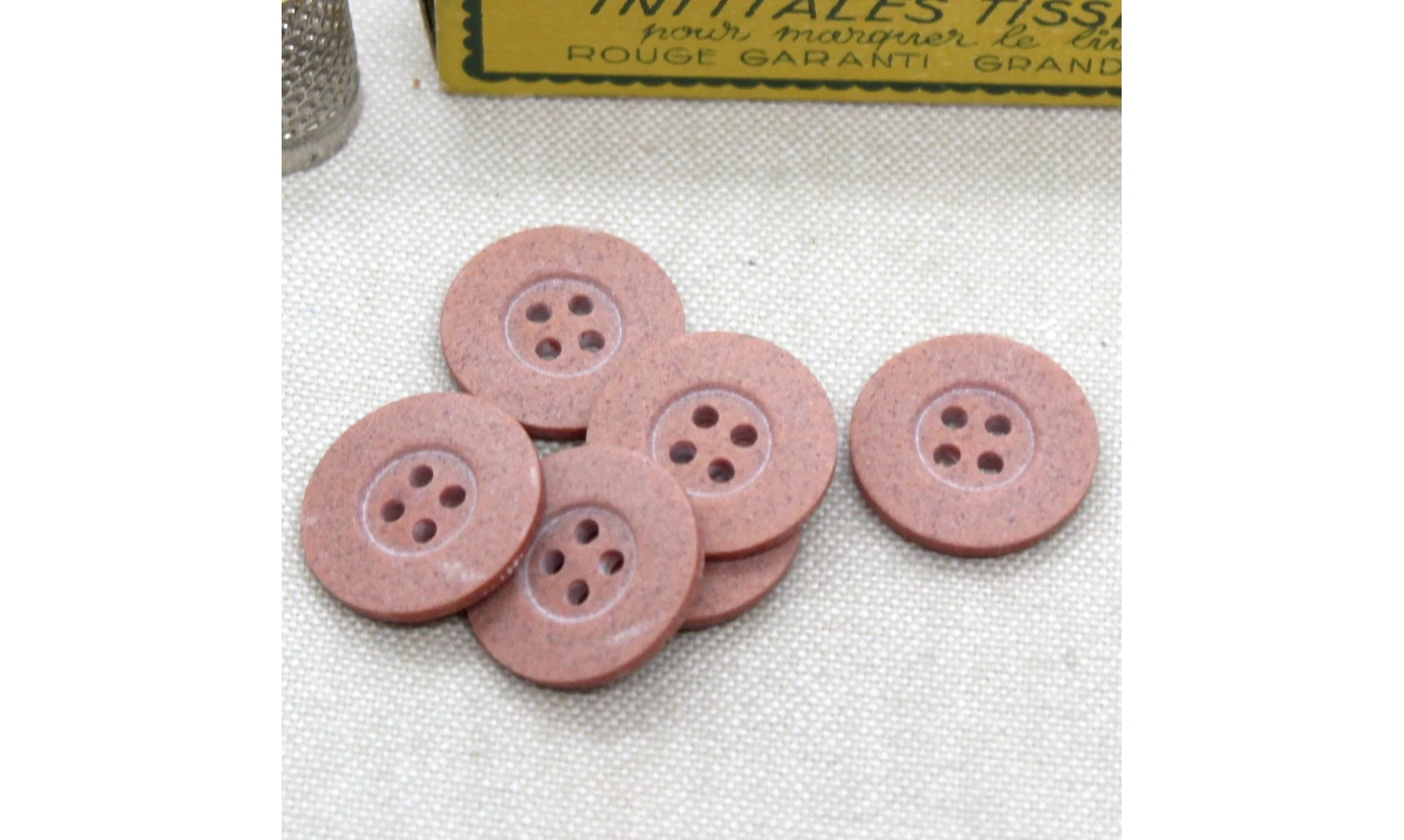 6 boutons / 20MM / Rose Corail