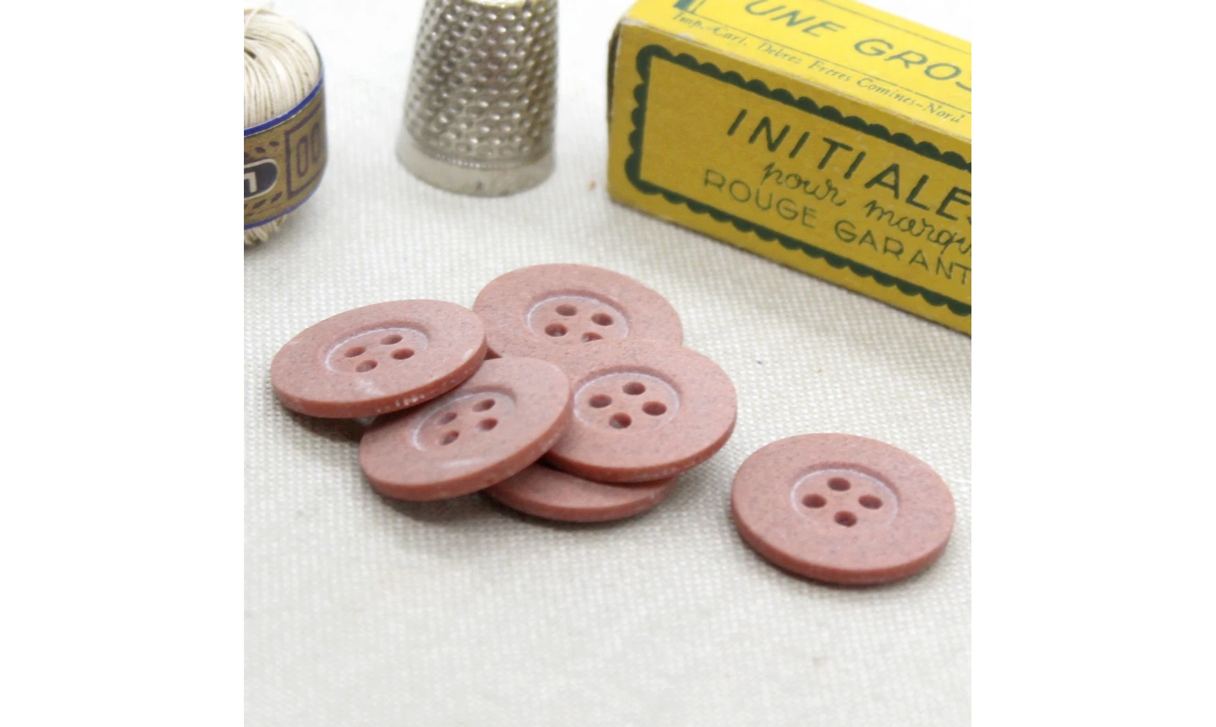 6 boutons / 20MM / Rose Corail