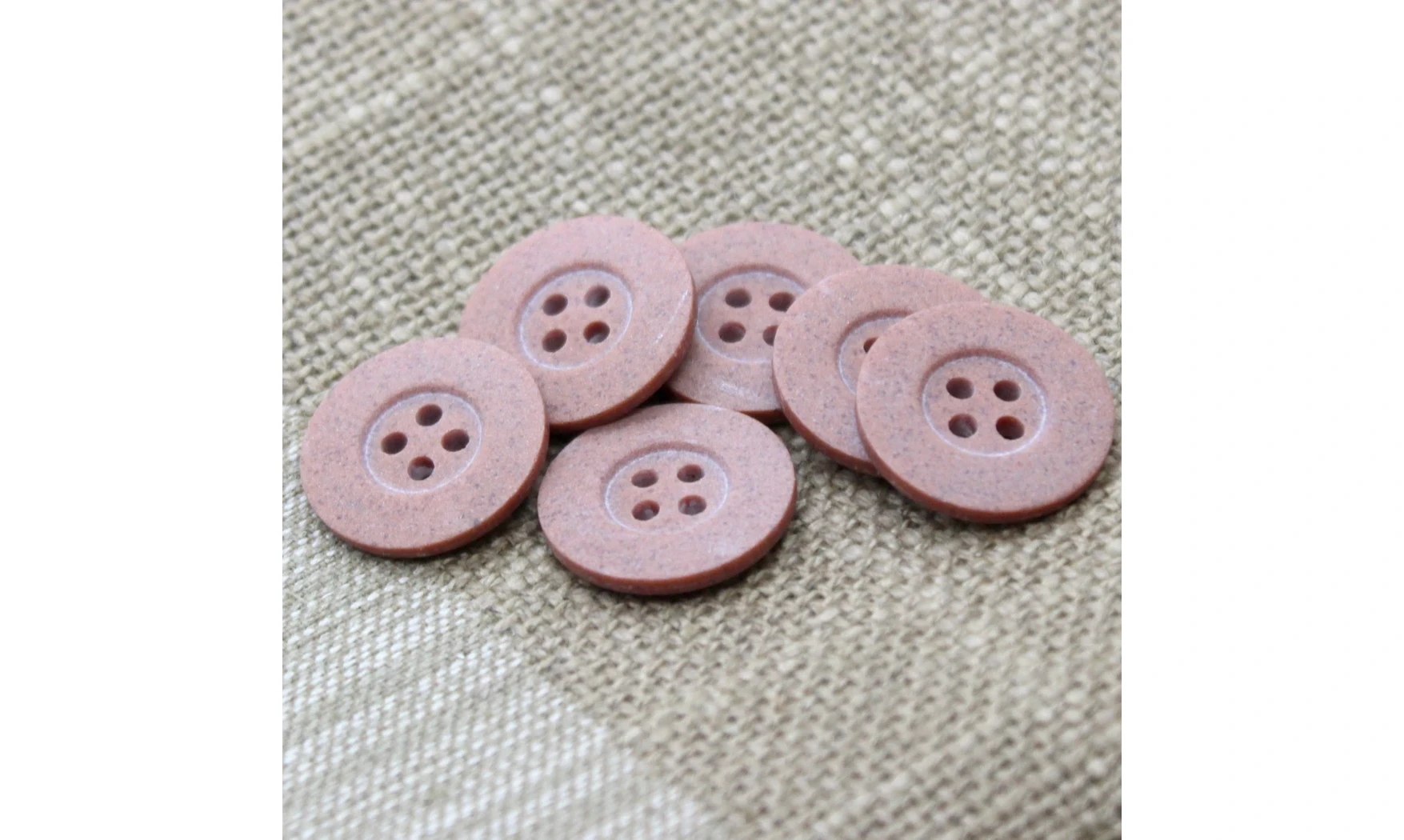 6 boutons / 20MM / Rose Corail