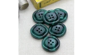 Bouton VINTAGE VERT / par 6 / 22MM