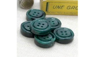 Bouton VINTAGE VERT / par 6 / 17MM