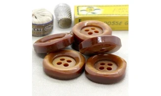 Bouton VINTAGE BRUN / par 6 / 33MM