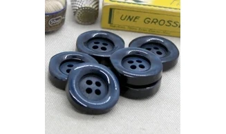 Bouton VINTAGE BLEU / par 6 / 24MM