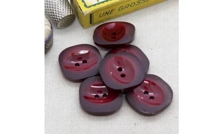 6 boutons / 24MM / Rouge