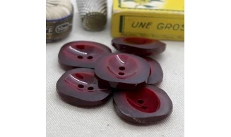 6 boutons / 24MM / Rouge