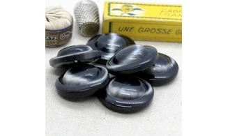 Bouton VINTAGE N&B / par 6 / 31MM