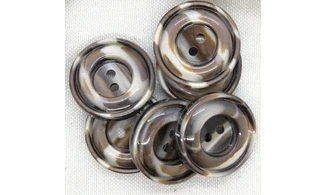 6 Boutons / 30MM / Brun