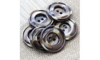 6 Boutons / 30MM / Brun