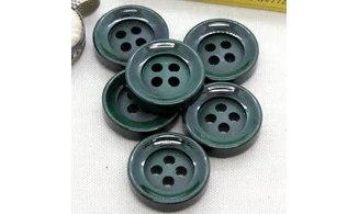 6 boutons / 30MM / Vert bouteille