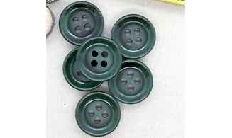 6 boutons / 30MM / Vert bouteille