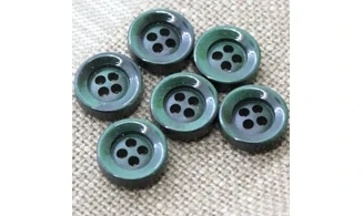 6 boutons / 18MM / Vert bouteille