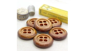 Bouton VINTAGE BRUN / par 6 / 35MM