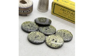 Boutons VINTAGE / 23MM / Noir Paillettes