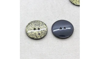 Boutons VINTAGE / 23MM / Noir Paillettes