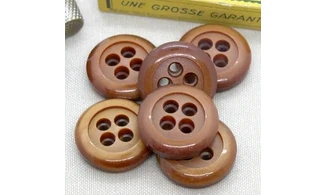 Bouton VINTAGE BRUN / par 6 / 30MM