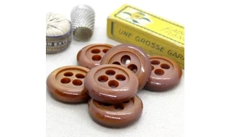 Bouton VINTAGE BRUN / par 6 / 30MM